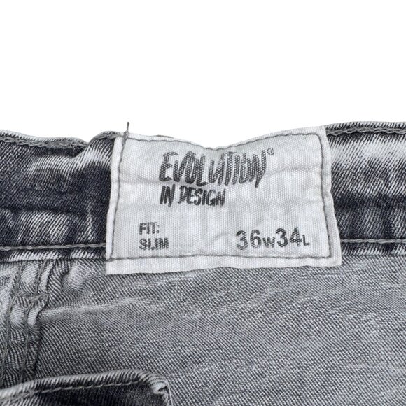 Evolution in Design Distressed Jean Men's Stretch Denim Pants, Size 36 x 34 - Picture 6 of 11